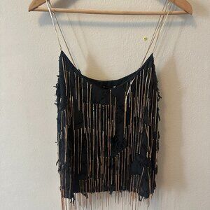 Rachel Comey Simeon Tank Black Brass Embelleshment Womens Sz Small